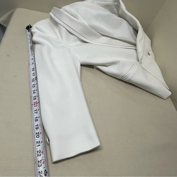 Oscar De La Renta Formal Double Breasted White Blazer